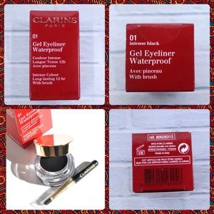 Clarins Black Waterproof Gel Eyeliner with Brush BNIB Black Eyeliner